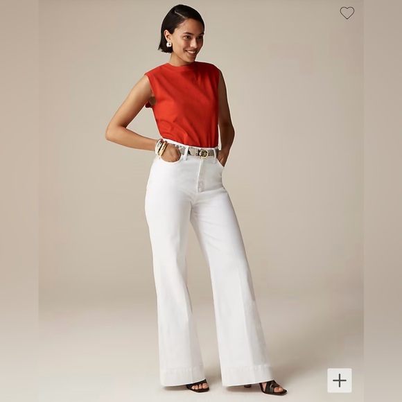 J. Crew Wide-leg denim trouser in white size 26 - Picture 6 of 11